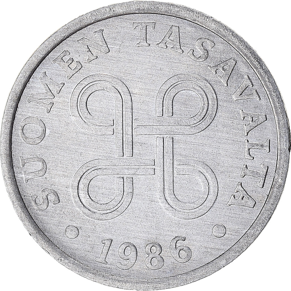 Moeda, Finlândia, 5 Pennia, 1986
