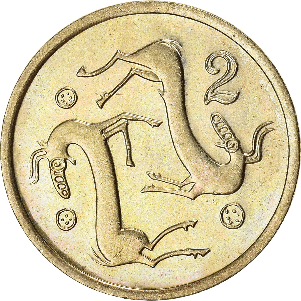 Moeda, Chipre, 2 Cents, 1988