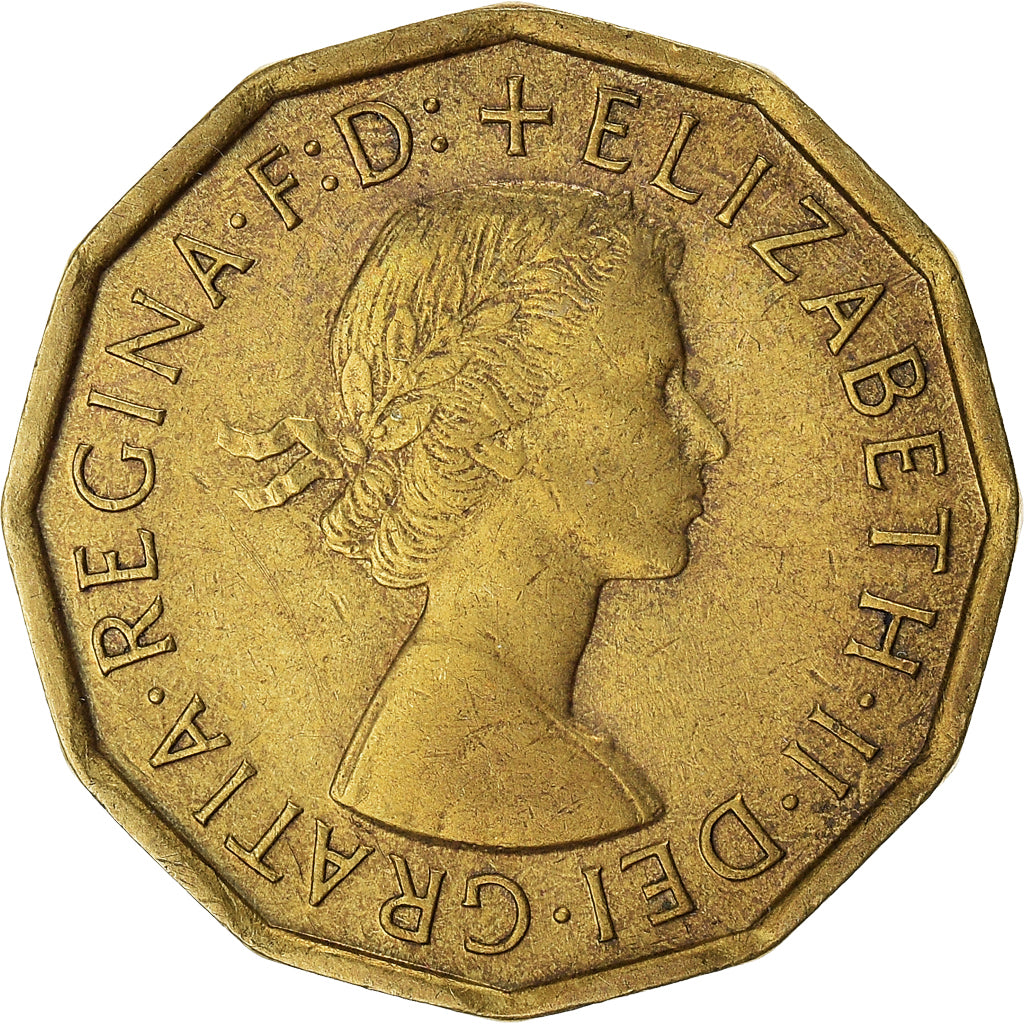 Münze, Großbritannien, 3 Pence, 1965