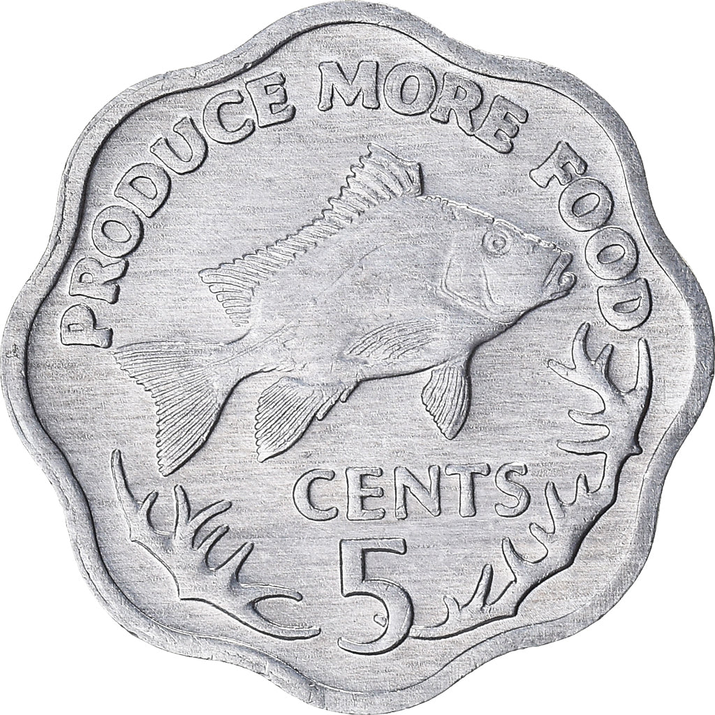 Moneda, Seychelles, 5 Cents, 1977