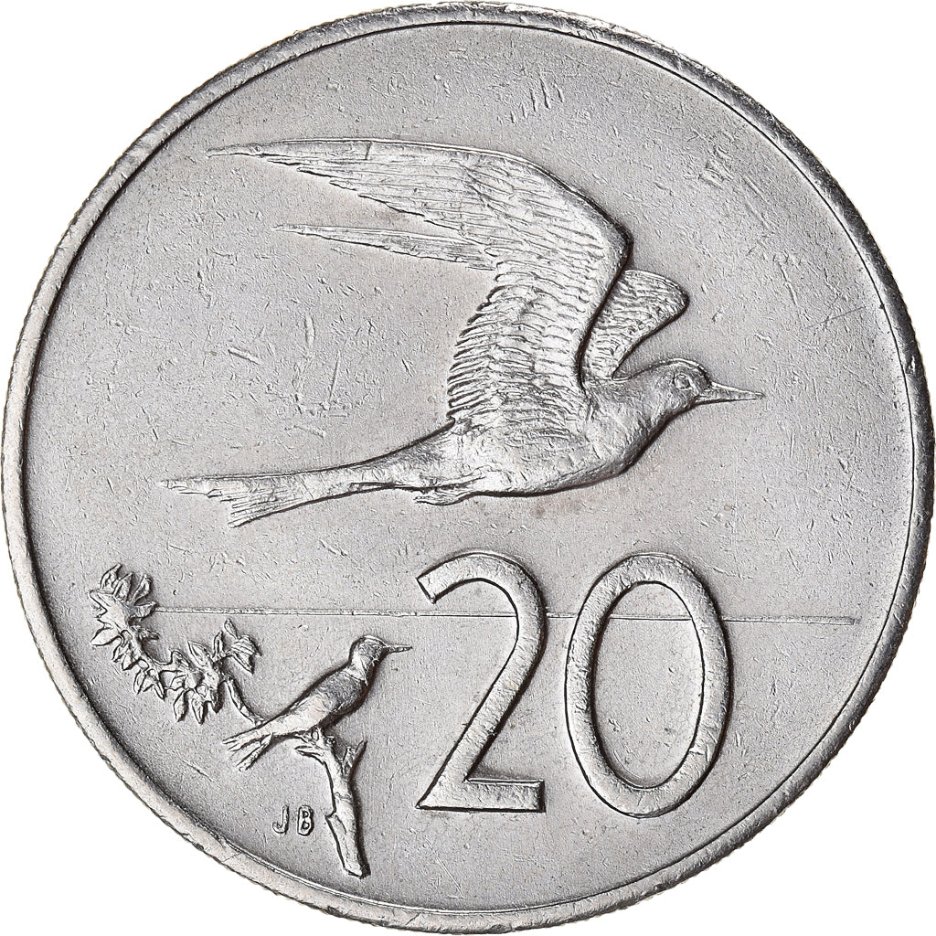 Moneda, Islas Cook, 20 Cents, 1987