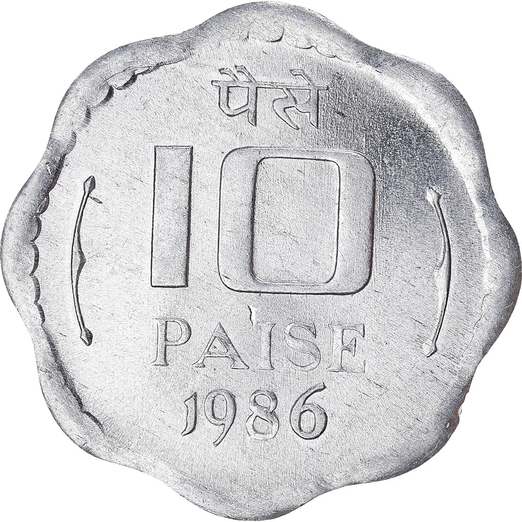 Munten, INDIAASE REPUBLIEK, 10 Paise, 1986