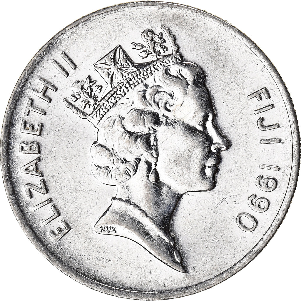 Coin, Fiji, 10 Cents, 1990