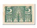 Billet, Estonia, 5 Penni, 1919, KM:39a, NEUF