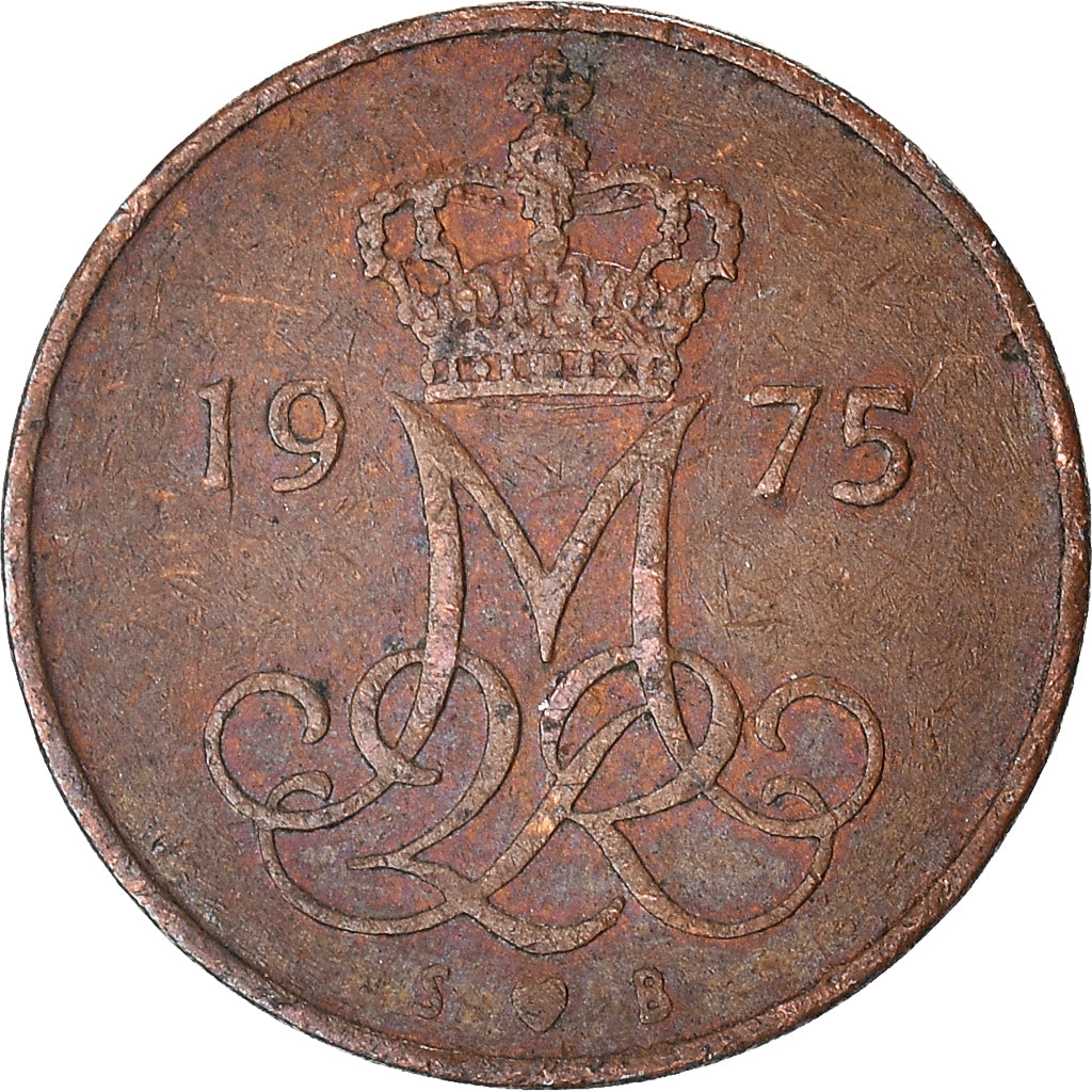 Munten, Denemarken, 5 Öre, 1975