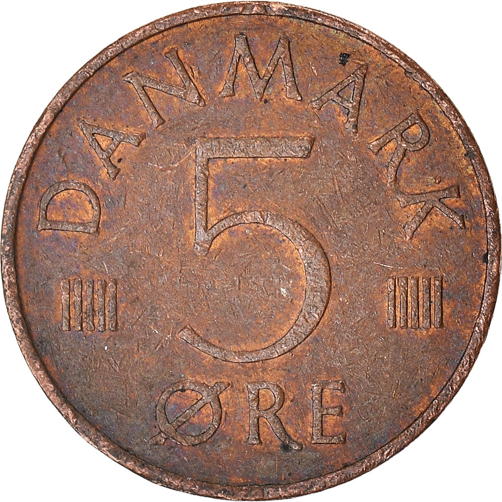 Munten, Denemarken, 5 Öre, 1975
