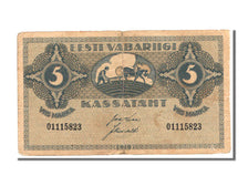 Banconote, Estonia, 5 Marka, 1919, MB+