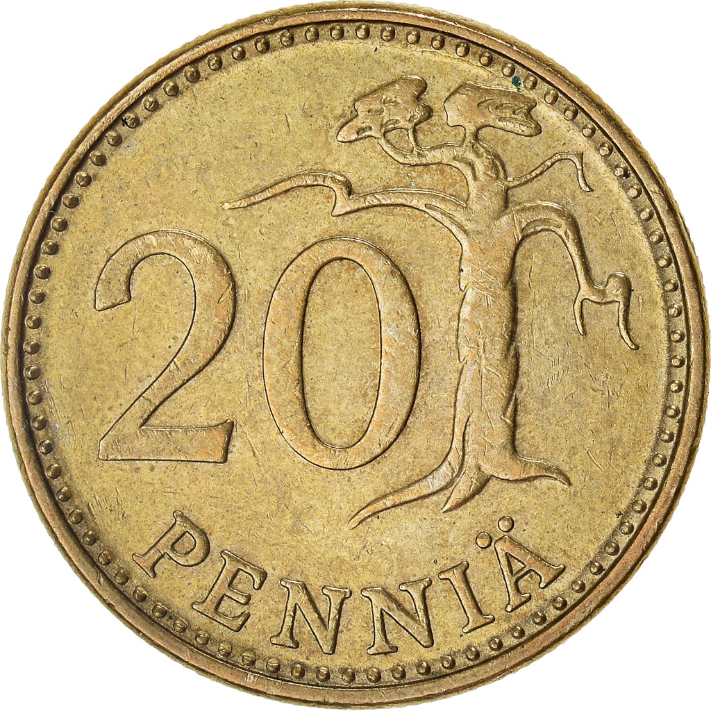 Moneda, Finlandia, 20 Pennia, 1981
