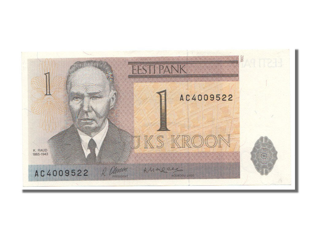 Estonia, 1 Kroon, 1992, KM #69a, UNC(65-70), AC