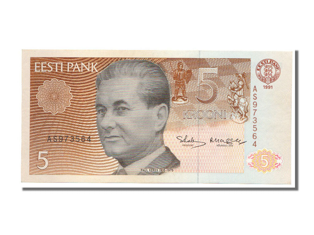 Estonia, 5 Krooni, 1991, KM #71a, UNC(65-70), AS