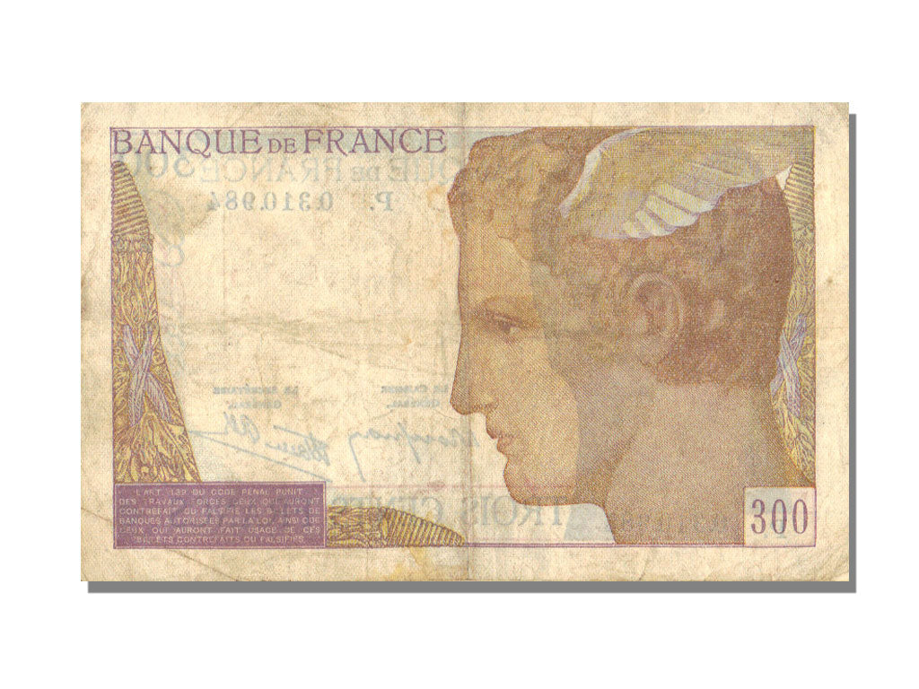 Francia, 300 Francs, 1939, KM:87a, 1939-02-09, BB, Fayette:29.3