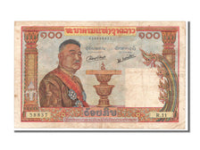 Lao, 100 Kip, 1957, KM #6a, EF(40-45), R 11