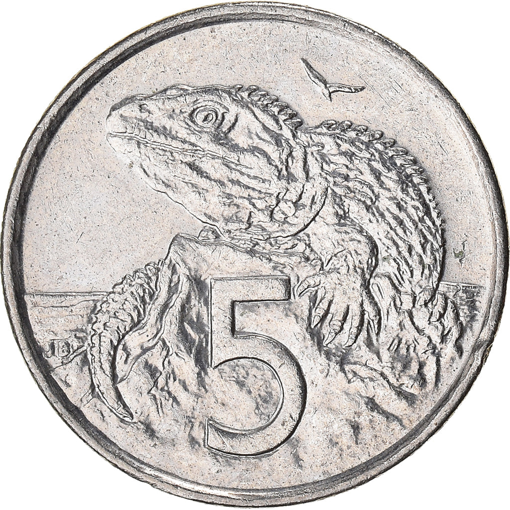 Coin, New Zealand, 5 Cents, 2001