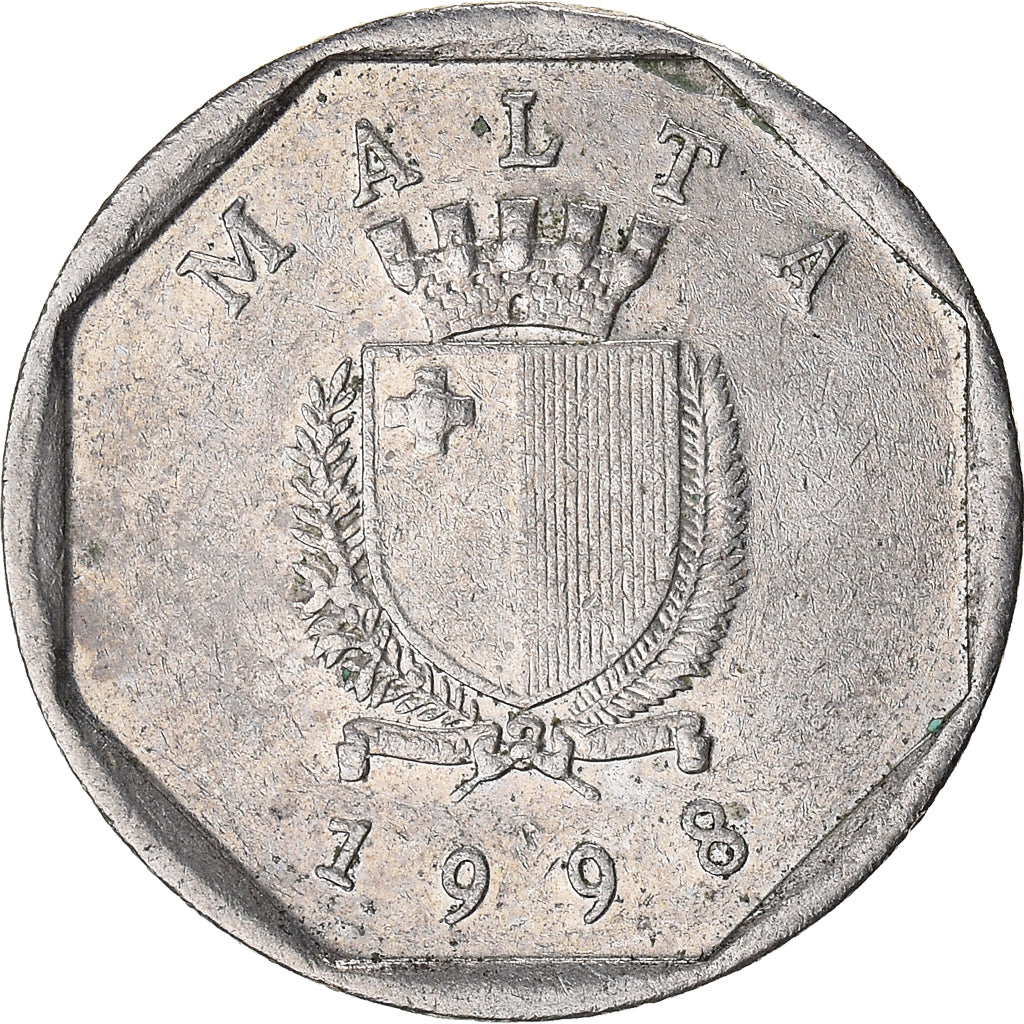 Moneda, Malta, 5 Cents, 1998