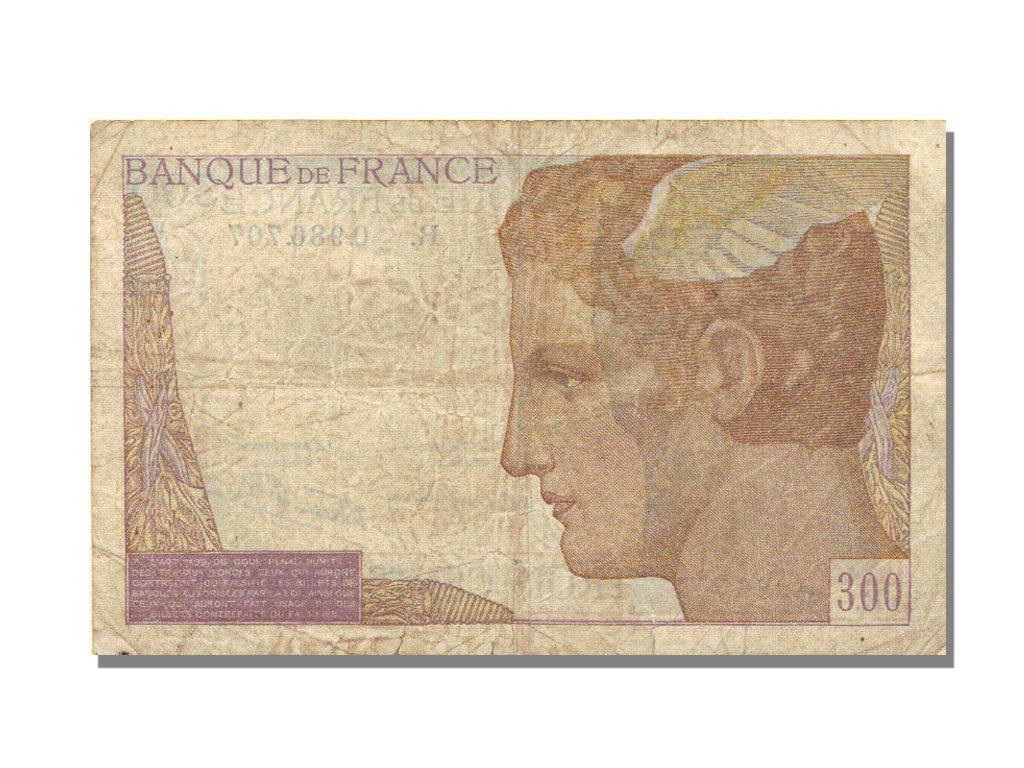 France, 300 Francs, 300 F 1938-1939, 1939, KM #87a, 1939-02-09, VF(30-35),...