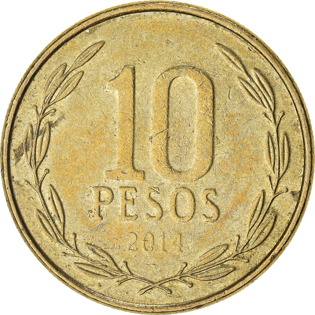 Moneda, Chile, 10 Pesos, 2014