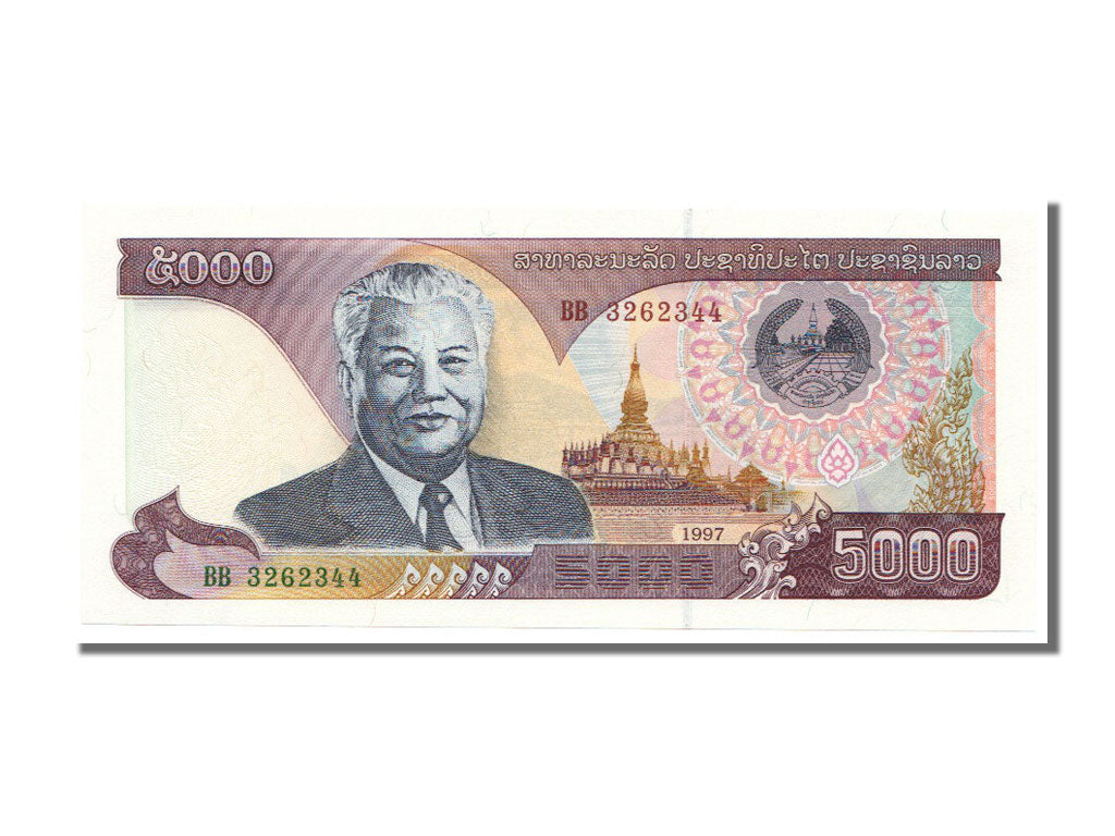 Lao, 5000 Kip, 1997, KM #34a, UNC(65-70), BB