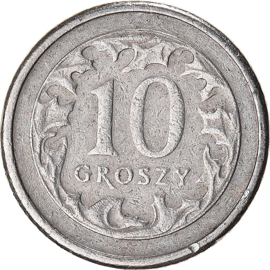 Moneta, Polonia, 10 Groszy, 2002