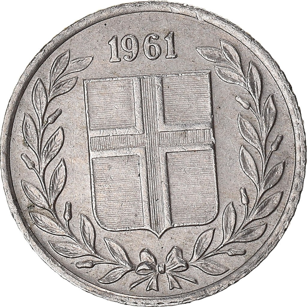 Münze, Iceland, 10 Aurar, 1961