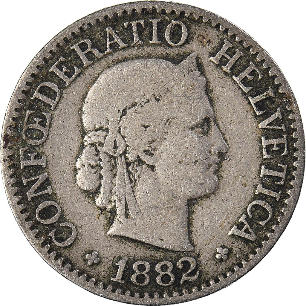 Münze, Schweiz, 10 Rappen, 1882