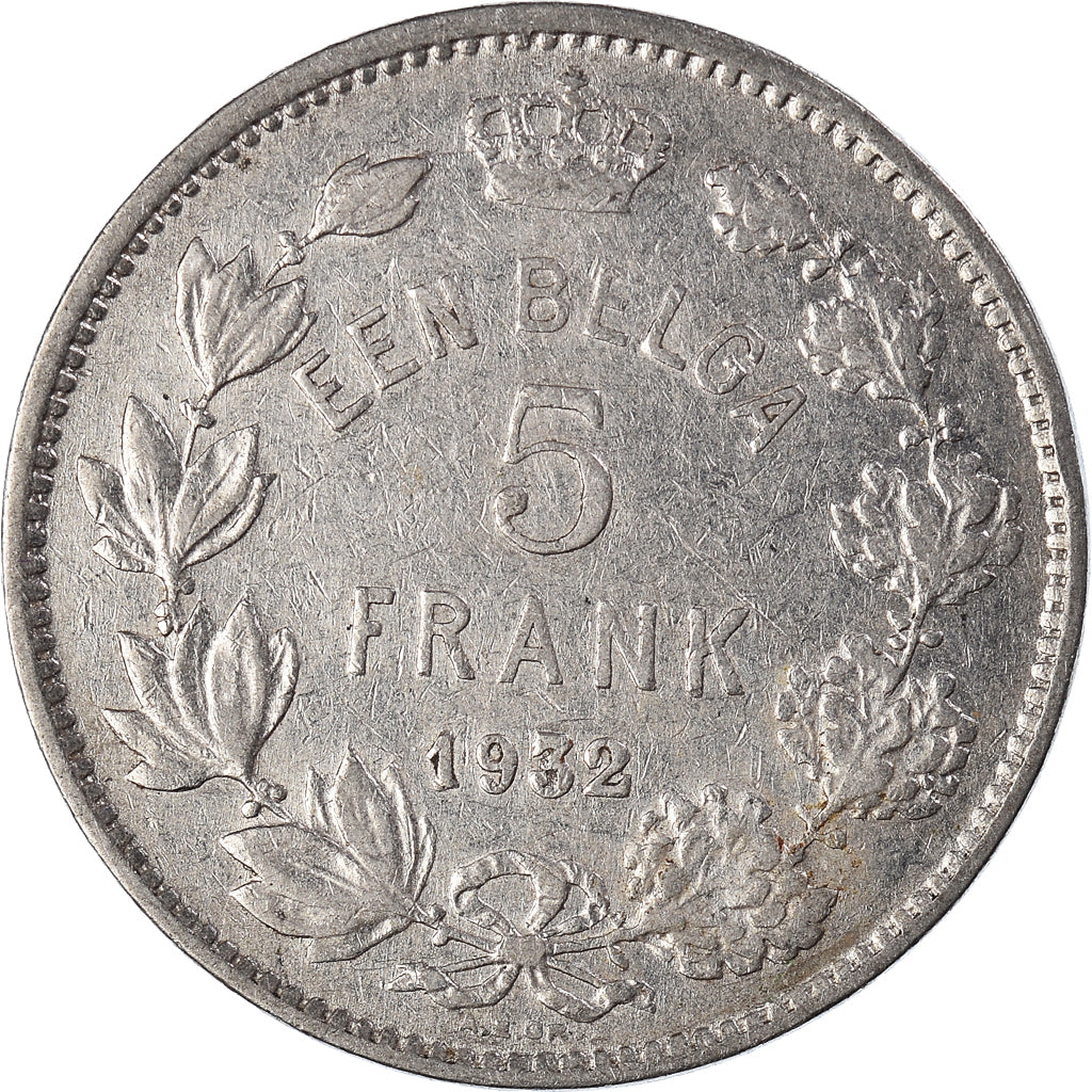 Coin, Belgium, 5 Francs, 5 Frank, 1932