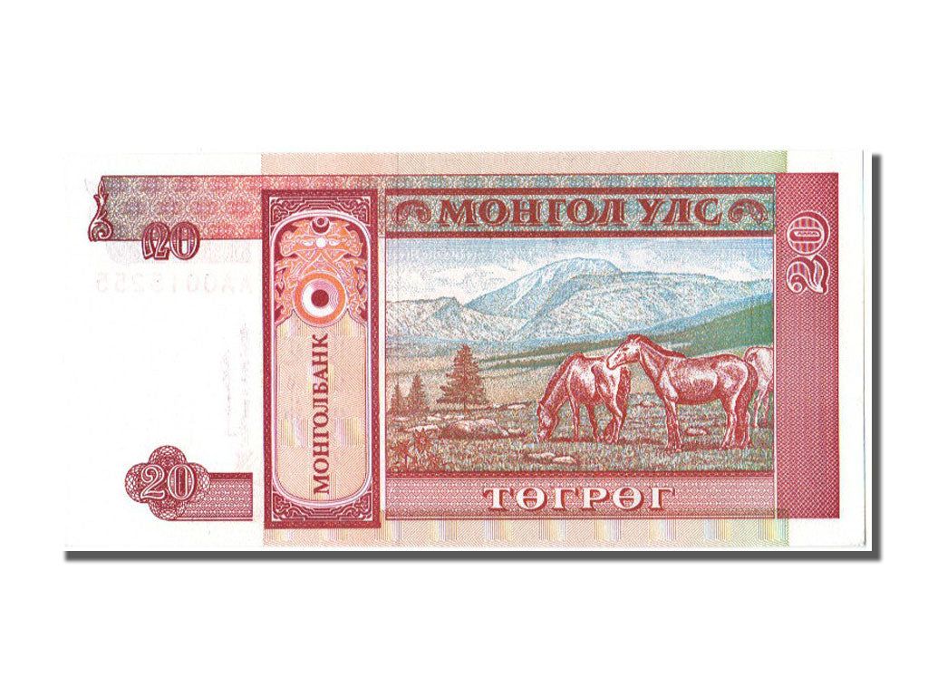 Billete, 20 Tugrik, 1993, Mongolia, UNC