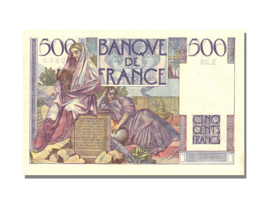 France, 500 Francs, 500 F 1945-1953 ''Chateaubriand'', 1945, KM #129a,...