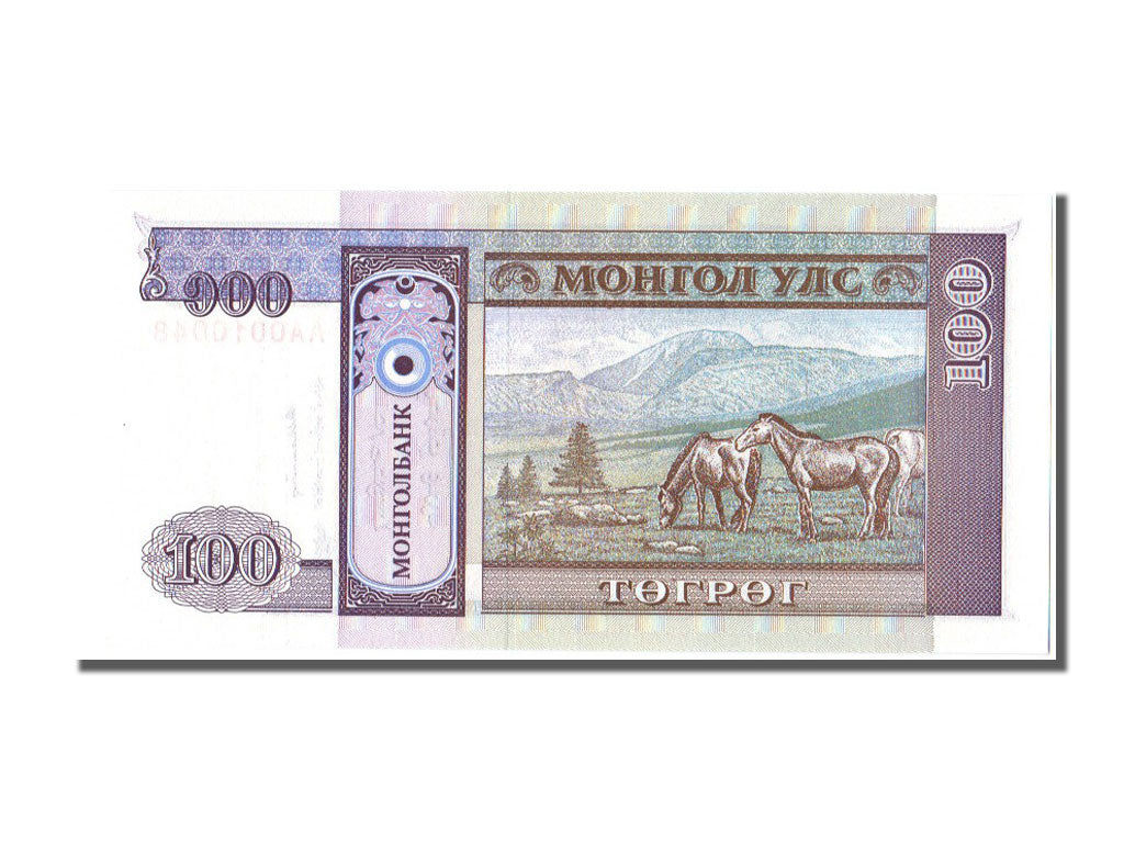 Geldschein, Mongolei, 100 Tugrik, 1993, UNZ