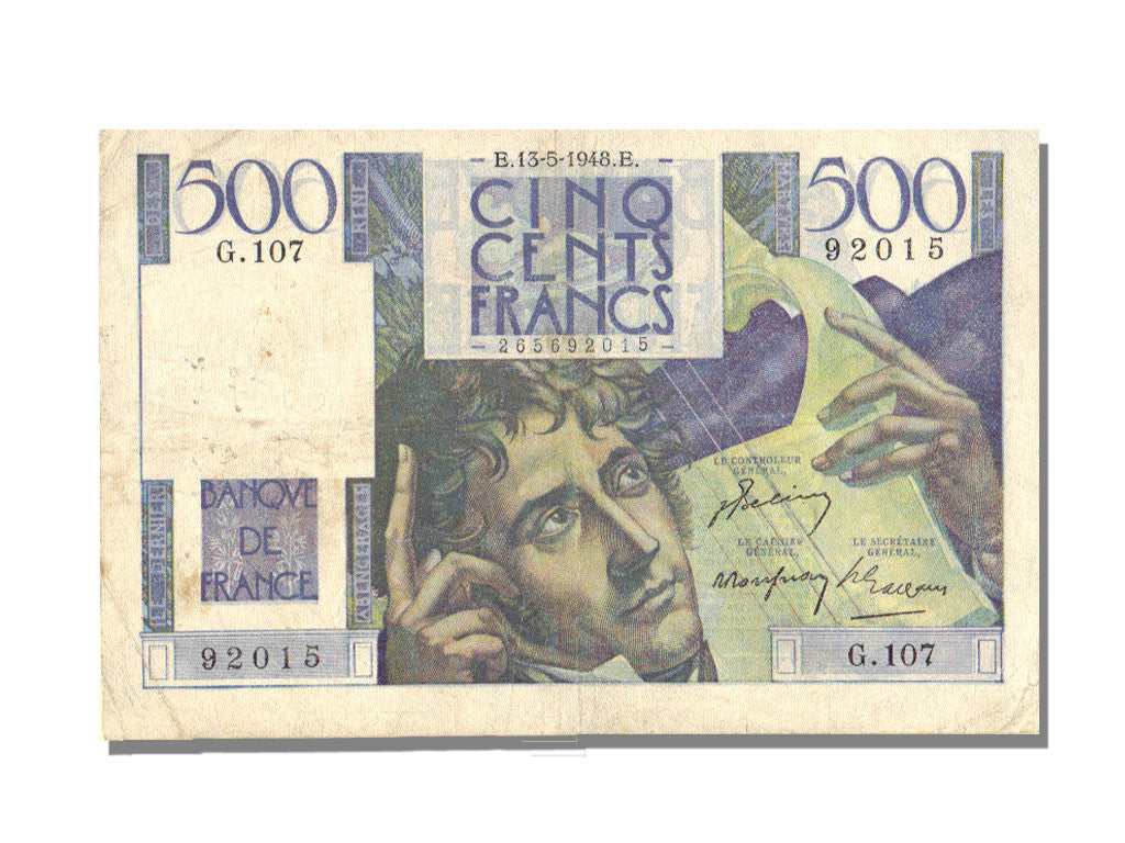 Banknote, France, 500 Francs, 500 F 1945-1953 ''Chateaubriand'', 1948