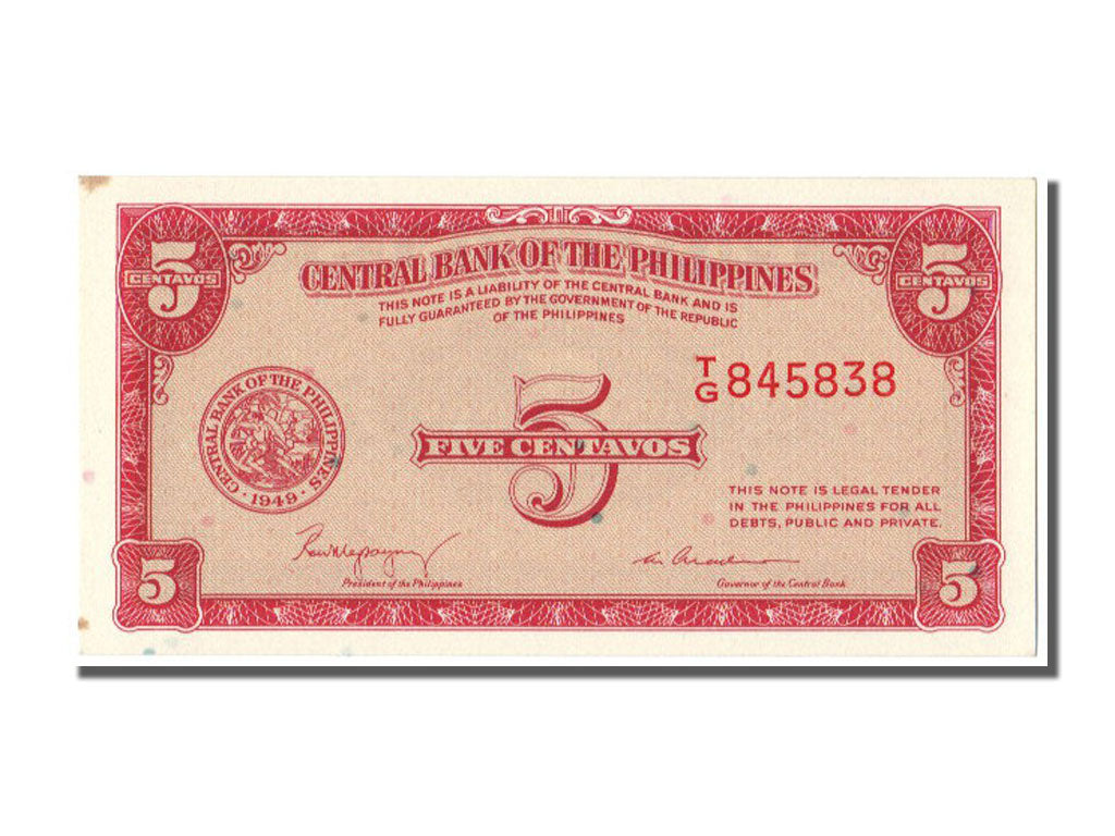 Philippines, 5 Centavos, 1949, KM #126a, UNC(65-70), TG