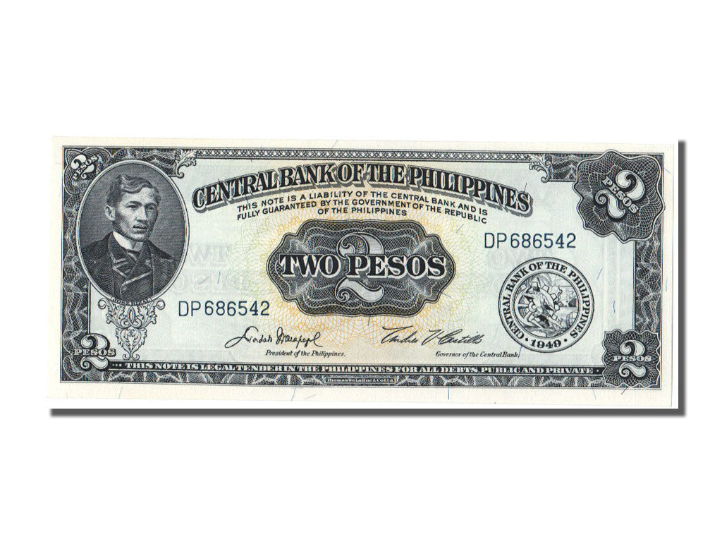 Philippines, 2 Pesos, 1949, KM #134d, UNC(65-70), DP