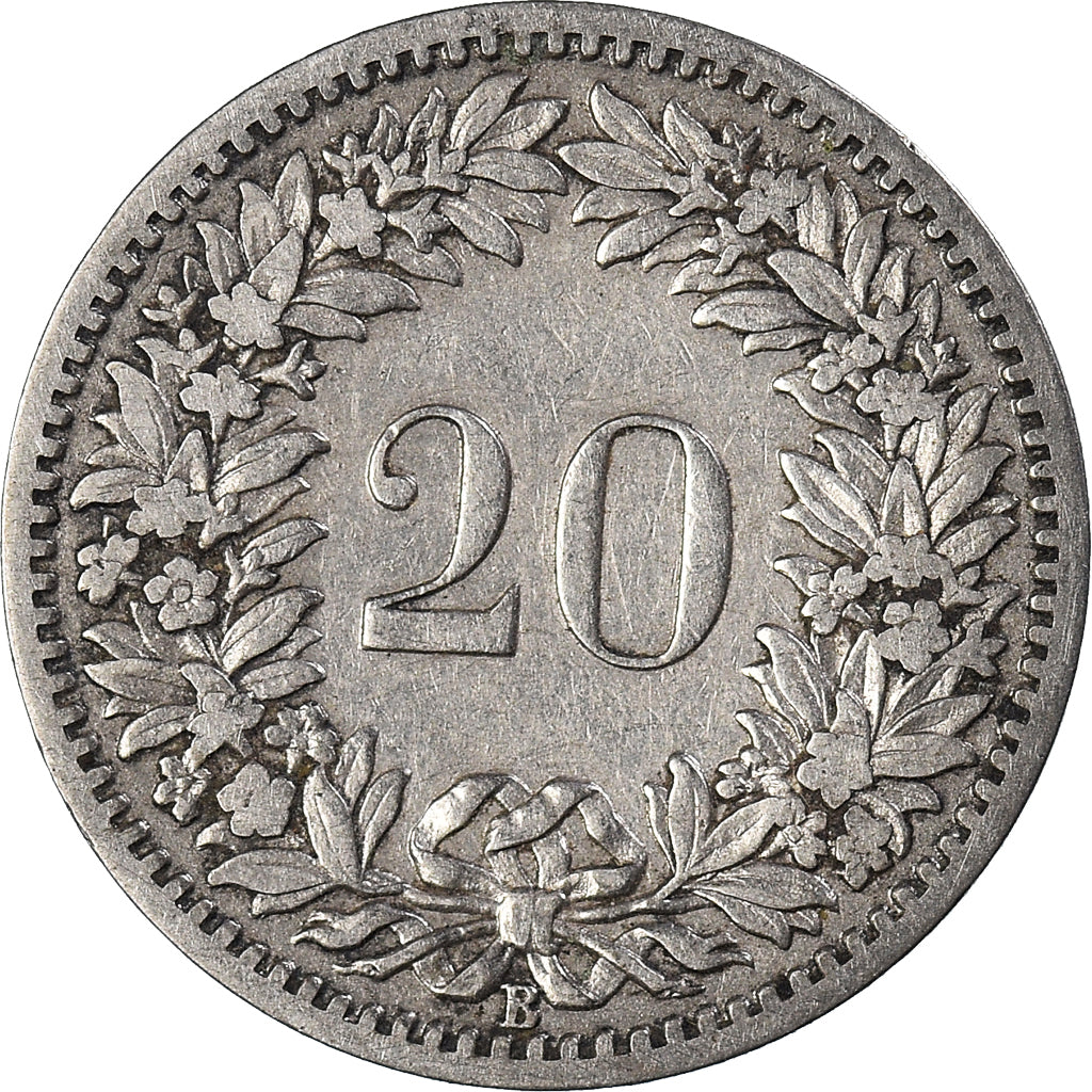 Monnaie, Suisse, 20 Rappen, 1885