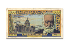 France, 500 Francs, 1958, KM #133b, 1958-02-06, AU(50-53), O.91, Fayette #35.8