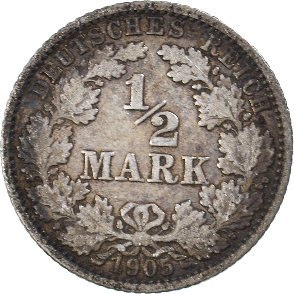 Munten, DUITSLAND - KEIZERRIJK, 1/2 Mark, 1905