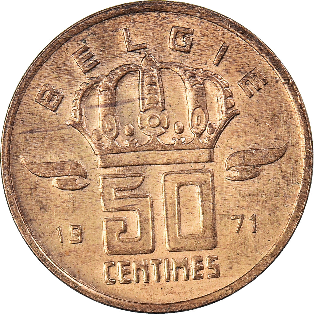 Münze, Belgien, 50 Centimes, 1971