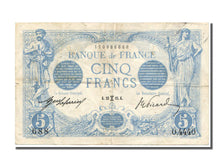 Banknote, France, 5 Francs, 5 F 1912-1917 ''Bleu'', 1915, 1915-02-23, EF(40-45)