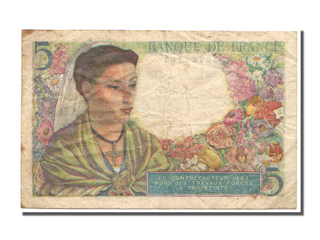 France, 5 Francs, 5 F 1943-1947 ''Berger'', 1943, KM #98a, 1943-11-25,...