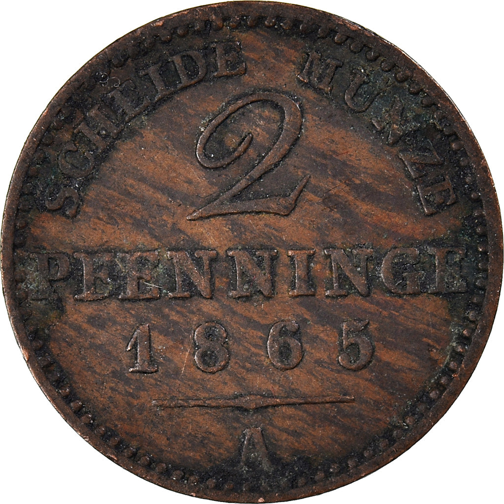 Landy niemieckie, 2 Pfennig, 1865