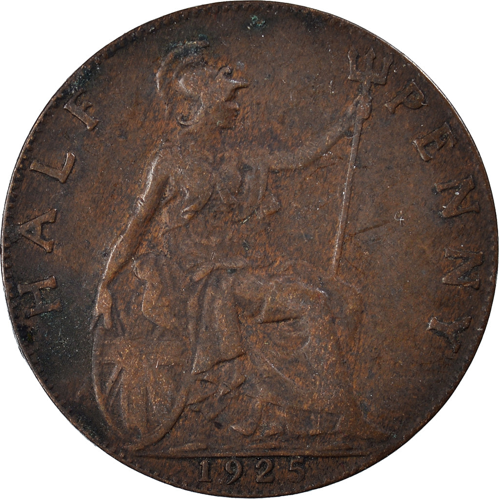 Monnaie, Grande-Bretagne, 1/2 Penny, 1925