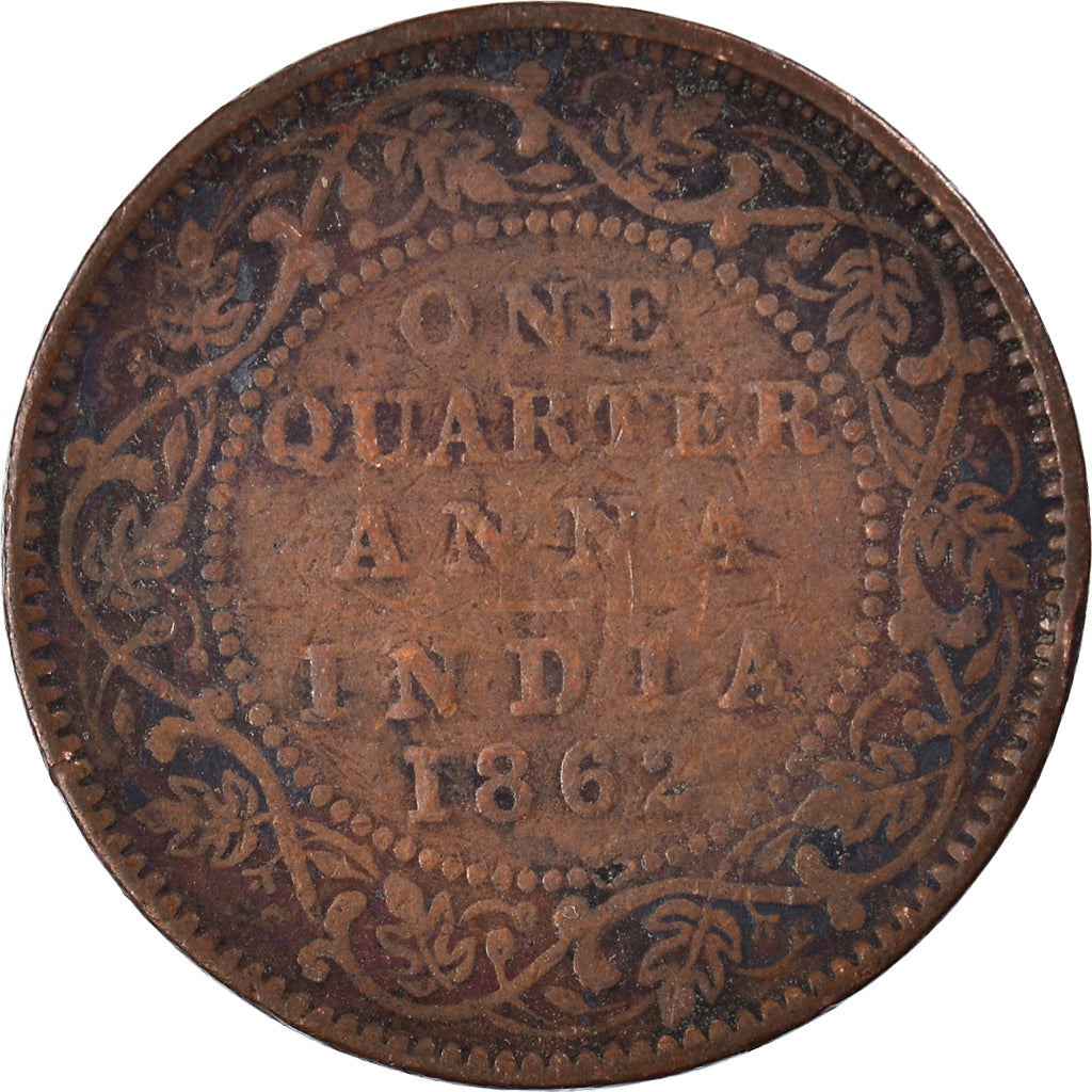 Coin, INDIA-BRITISH, 1/4 Anna, 1862