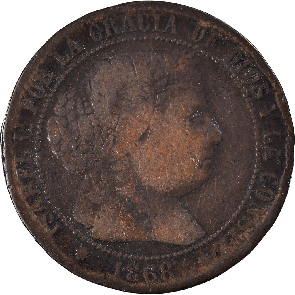 Coin, Spain, 2-1/2 Centimos, 1868