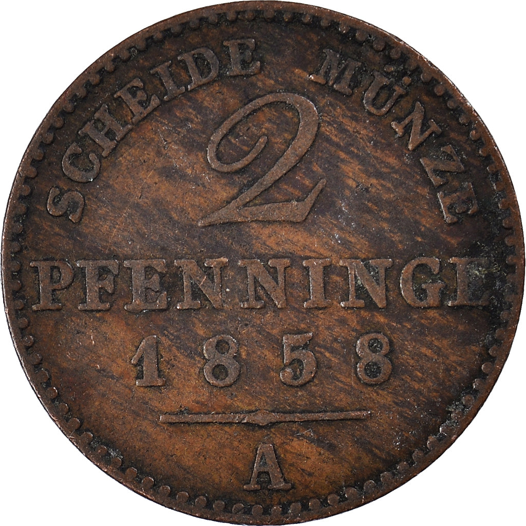 German States, 2 Pfennig, 1858