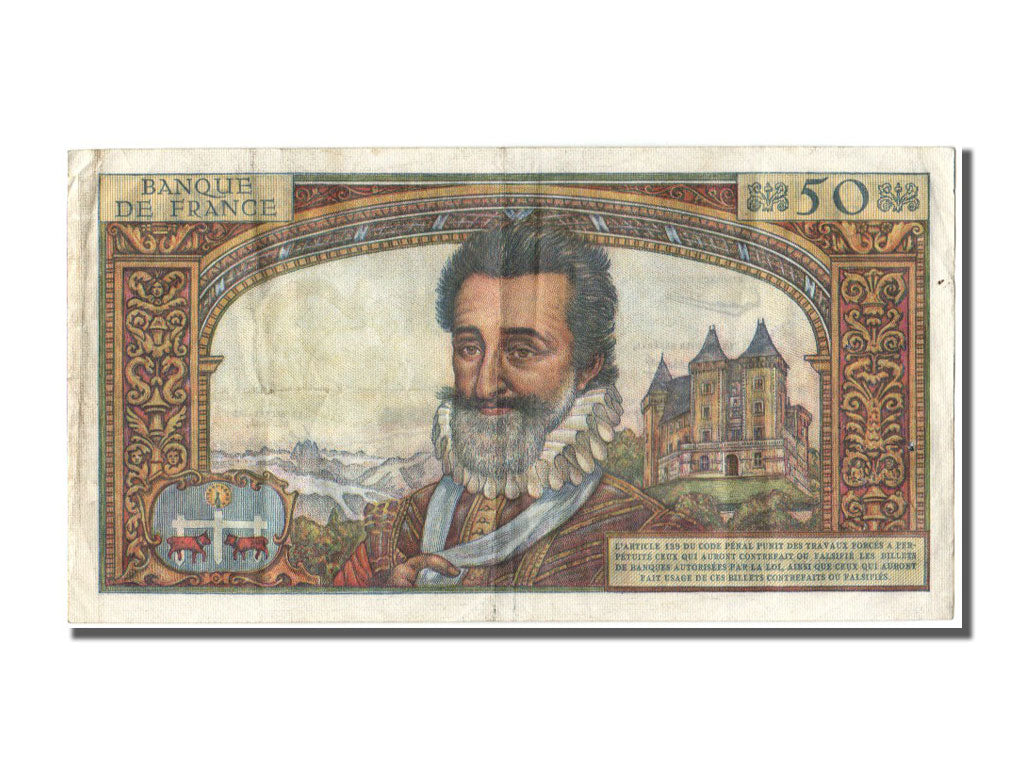 Banknote, France, 50 Nouveaux Francs, 50 NF 1959-1961 ''Henri IV'', 1959