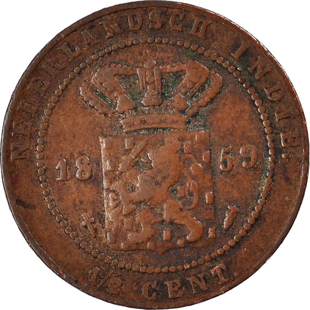 INDIA-DUTCH, 1/2 Cent, 1859