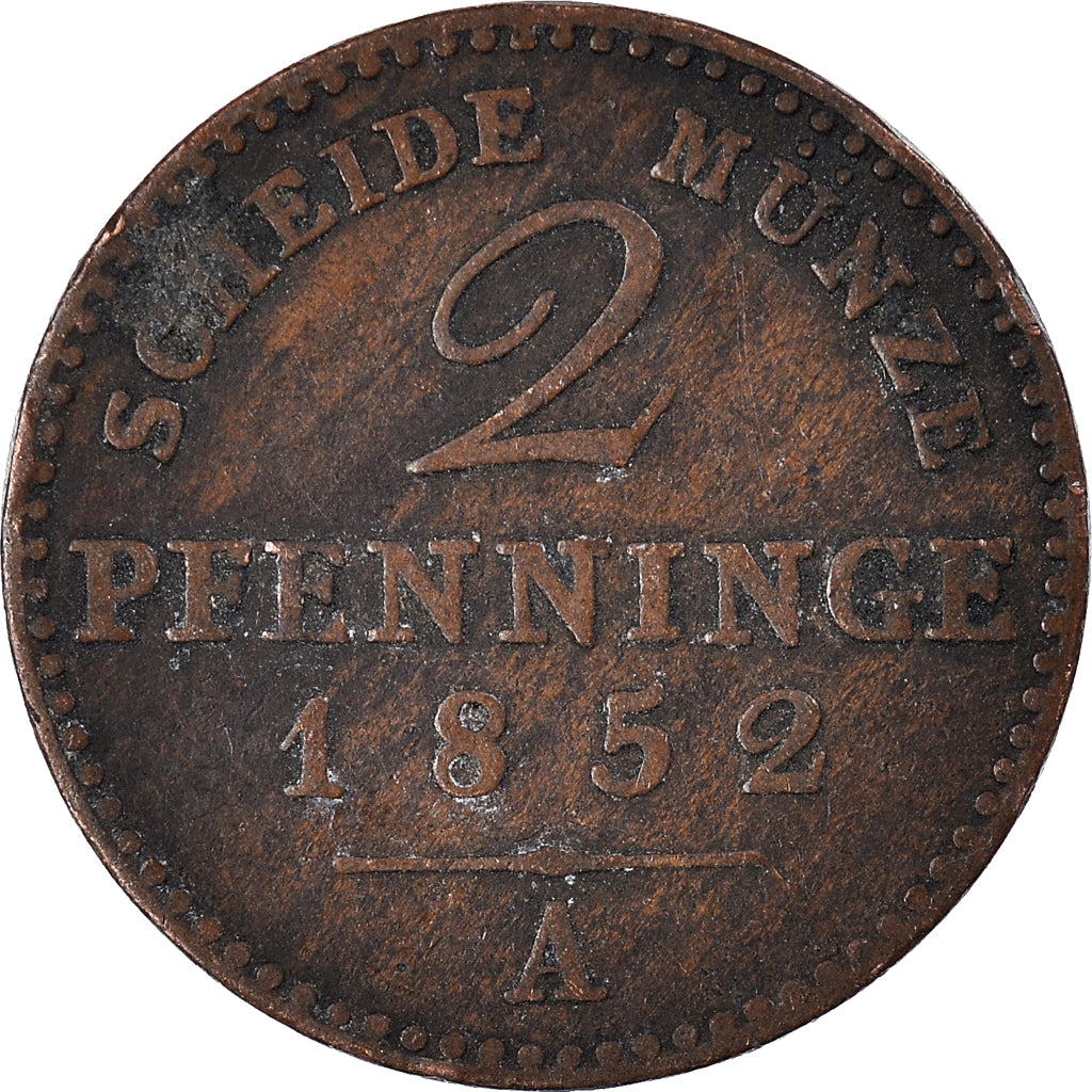 Moneta, Stati tedeschi, 2 Pfenninge, 1852