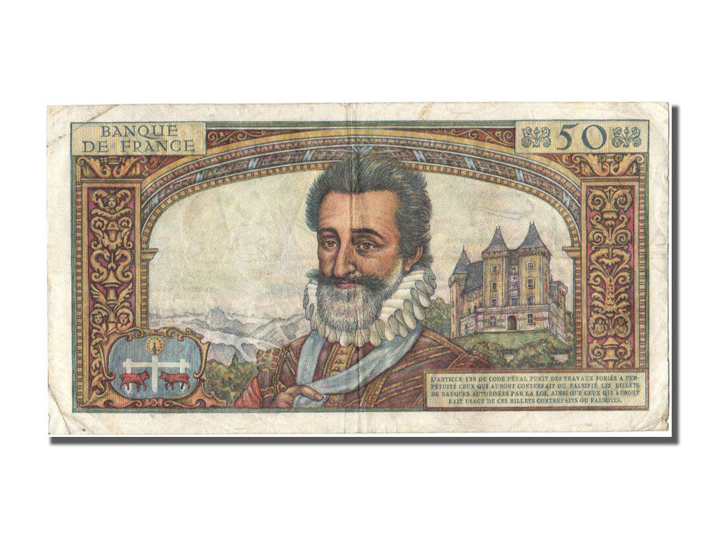 Francia, 50 Nouveaux Francs, 50 NF 1959-1961 ''Henri IV'', 1959, KM:143a, 195...