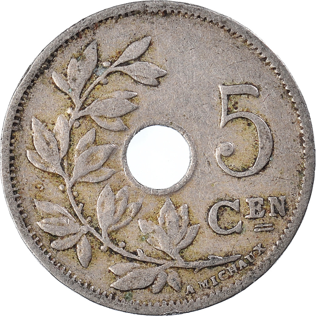 Moneta, Belgia, 5 Centimes, 1914