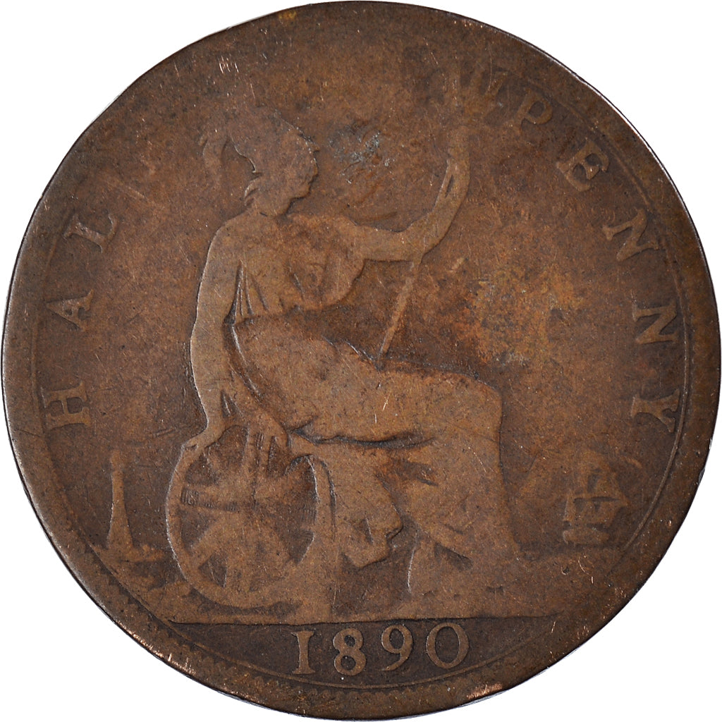 Münze, Großbritannien, 1/2 Penny, 1890