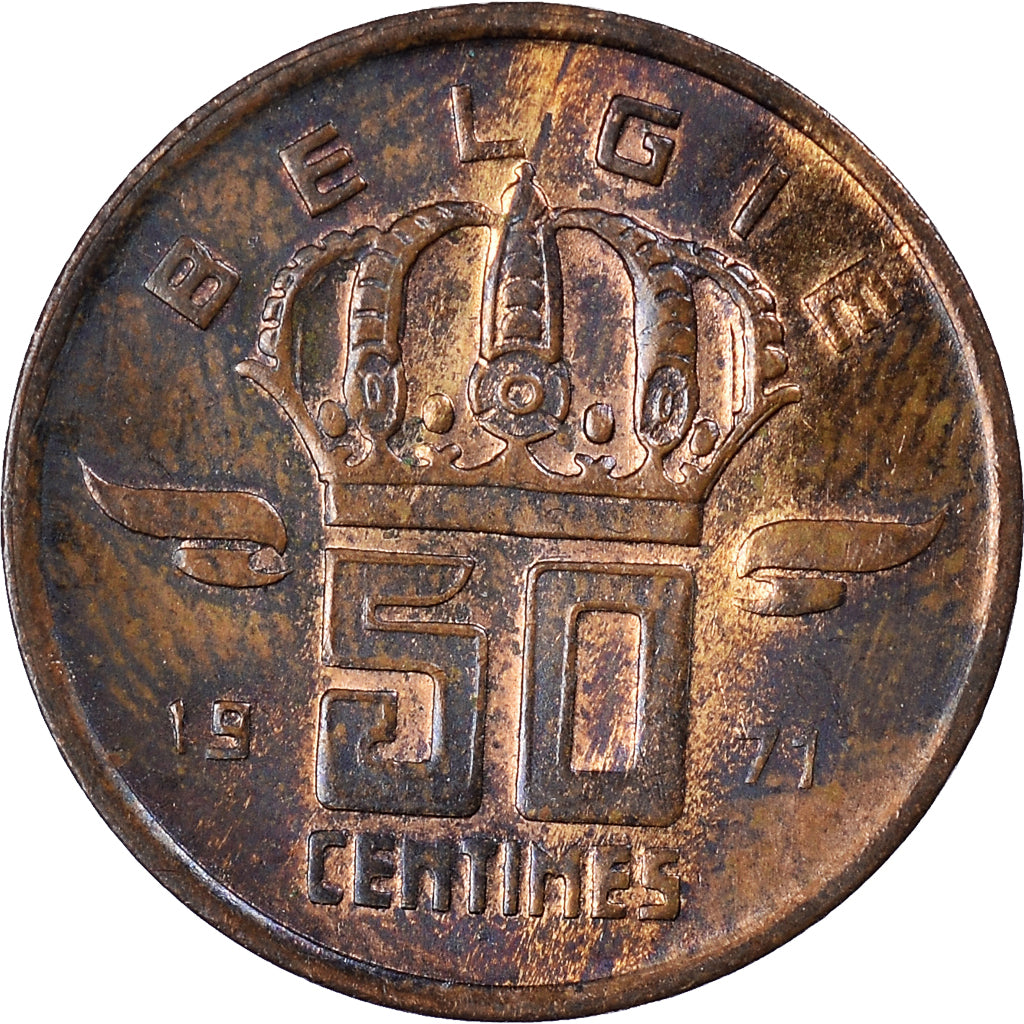 Coin, Belgium, 50 Centimes, 1971