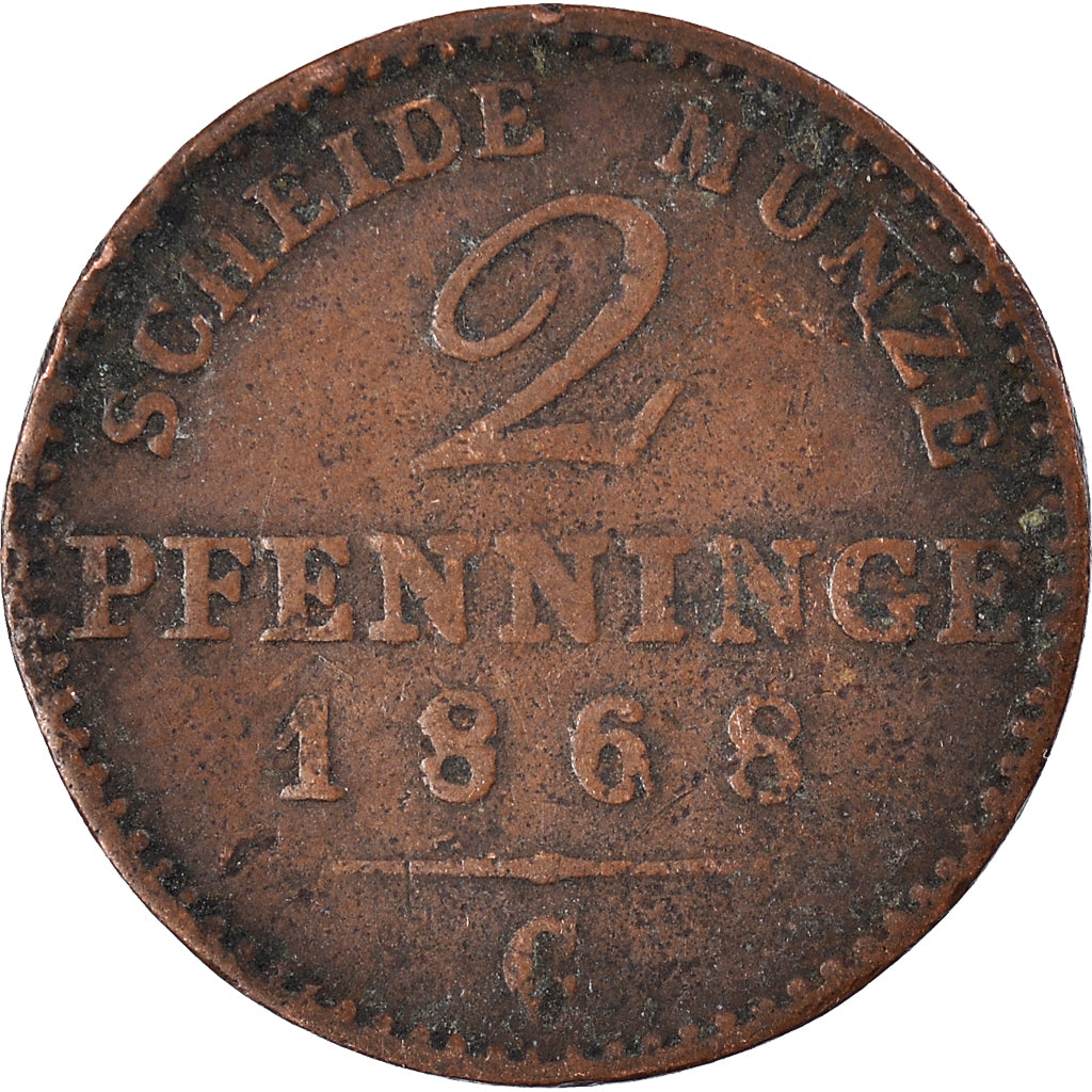 Stati tedeschi, 2 Pfennig, 1868